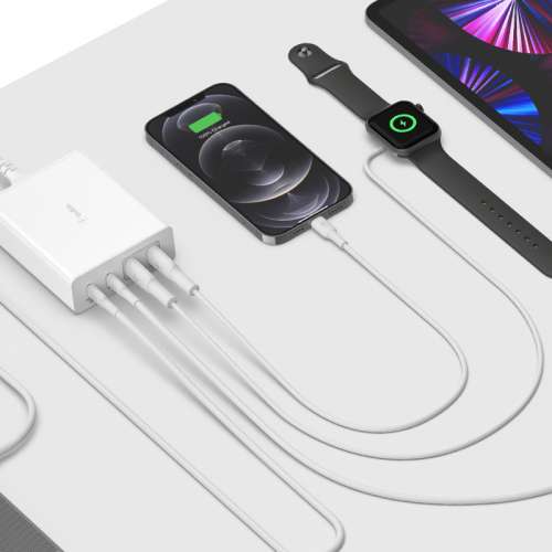 Belkin BOOST CHARGE PRO 4-Port GaN Charger 108W, WCH010myWH,全新行貨!