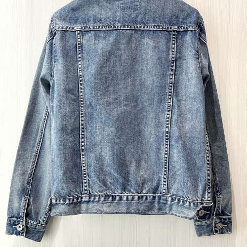 日本潮牌 Roshell 男装Classic 4袋 淺藍仿舊洗水色牛仔褸 Denim Jacket Smart Casua...