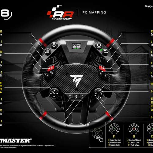 90%新Thrustmaster T598 直驅式方向盤 模擬賽車軚盤 (直接支援PS5/PS4/PC)