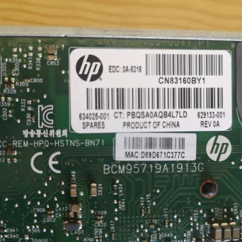 HP 331FLR 1G Quad Port Ethernet Network Adapter 四口伺服器網卡
