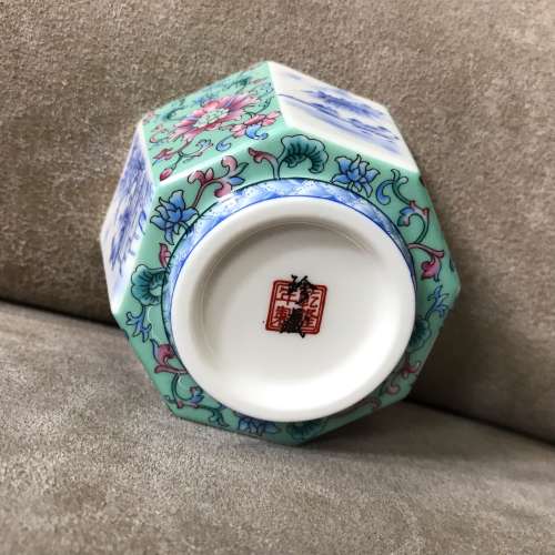 🍵 Enamel Cup 130ml 7.7*5.3cm NEW 全新 仿古 八方杯 琺瑯彩 🍵