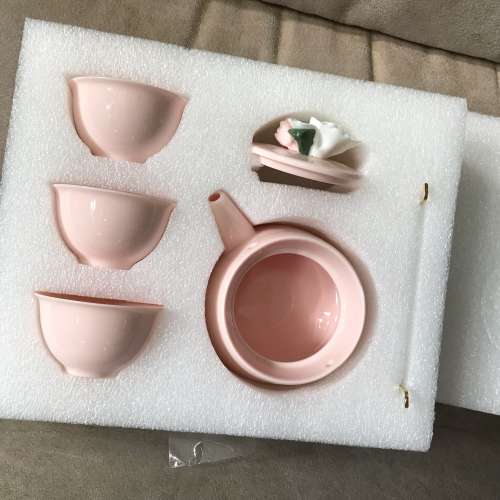 🍵 Ceramic Tea Set with Tray PINK NEW 全新 瓷 茶具 🍵