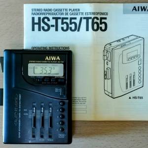 AIWA HS-T55 walkman radio cassette player  隨身收音卡式機 .... !!