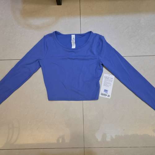 出售Lululemon女裝藍色長袖運動上衣瑜珈衫