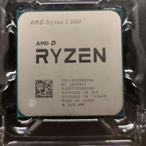 AMD Ryzen 3 3100 Zen2 4核8線 16MB Cache AM4 CPU