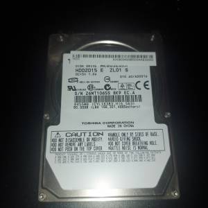 Toshiba ide 80GB 2.5 吋 harddisk