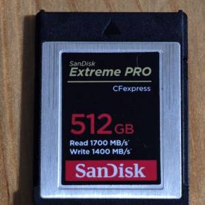 SanDisk Extreme PRO CFexpress 512GB 記憶卡 + 原裝讀咭器