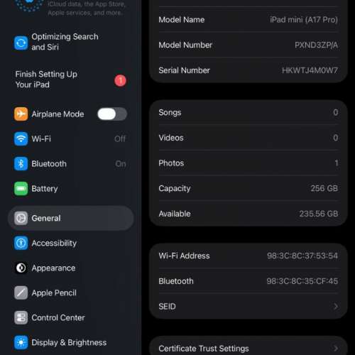 iPad Mini 7 256GB Starlight Wi-Fi
