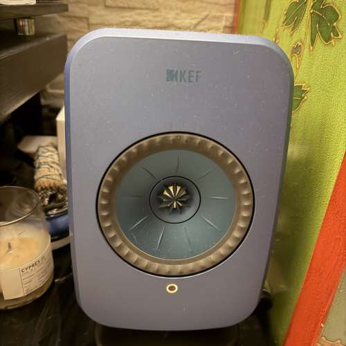 KEF 無線藍牙喇叭 LSX第一代(藍色)連黑色底座
