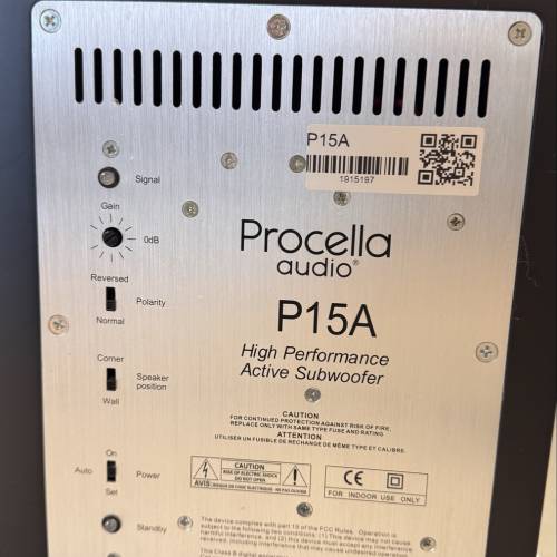Procella Audio P15A 15吋重低音