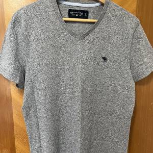 A&F T-shirt Slim Fit with Icon (Grey) - T恤 V領 (灰色)