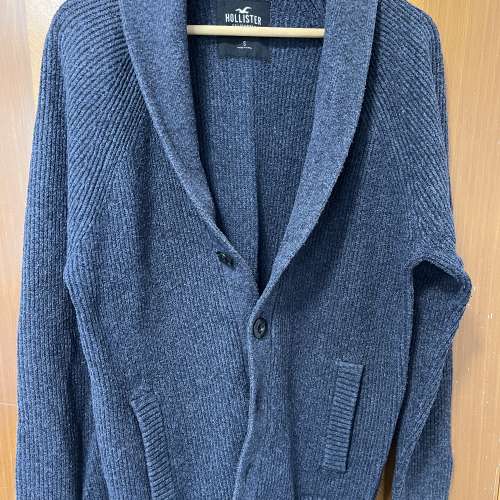 Hollister 灰色 頸巾領 冷衫 Jacket
