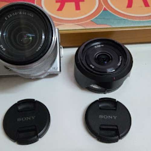 [一機兩鏡超值套裝] Sony NEX-5 銀色數碼相機 + 16mm f/2.8 廣角餅乾鏡 + 18-55mm ...