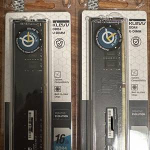 全新Klevv Desktop Value 16GB DDR4-3200 (KD4AGUA80-32N220A) 2條