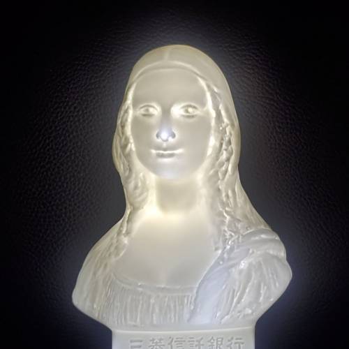 Vintage rare 日本三菱信托銀行Mona Lisa貯金箱