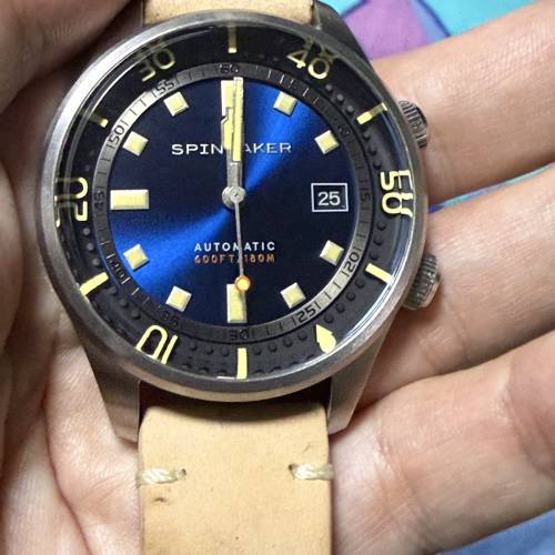 【美品淨錶】Spinnaker Bradner 自動機械潛水錶 (SP-5062-05) 漸層藍盤/雙錶冠/精...