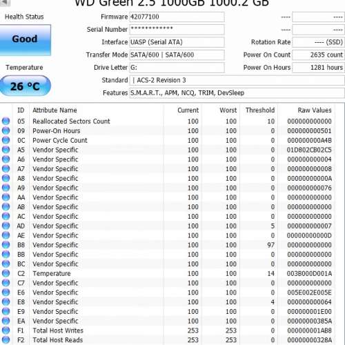 WD Green SATA 1TB