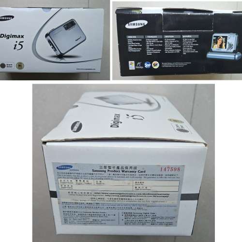 Samsung Digimax i5 Digital Camera 數碼相機, 乾淨企理，似新，配件齊, 有原裝盒，...