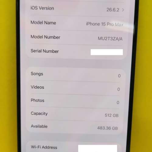 iPhone 15 Pro Max (512GB) 黑色鈦金屬 (Black Titanium)