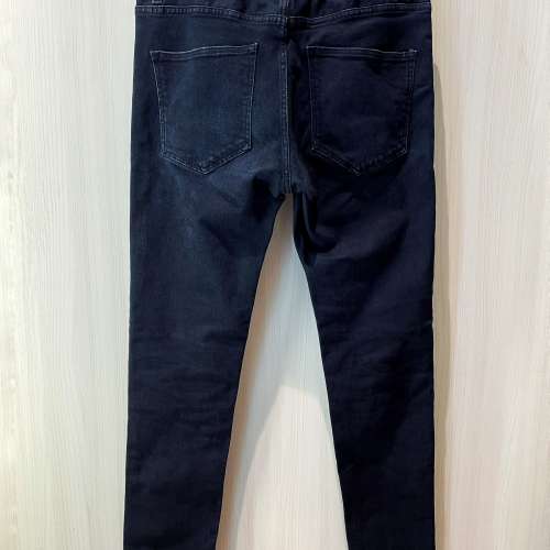 H&M Denim Men's Jeans 34"腰 Modern Straight 男裝 Dark Navy Blue 海軍藍淨色牛仔褲