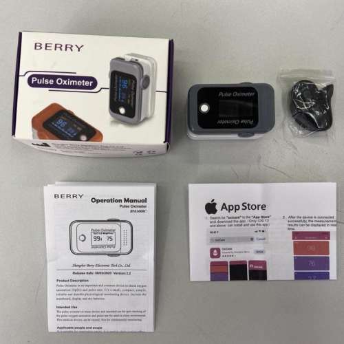 BERRY 血氧測量儀 BM1000C 指夾式 帶藍牙