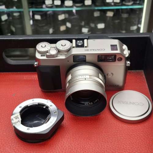 CONTAX G1 GREEN LABEL+ CARL ZEISS PLANAR 45MM F2 T* + SONY E AF MOUNT