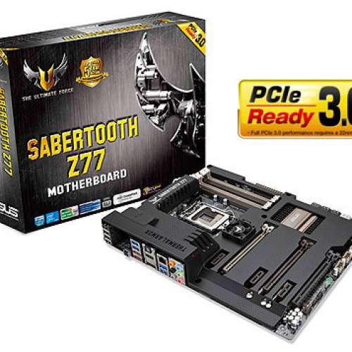 # 壞主機板 # ASUS SABERTOOTH Z77 : LGA1155 DDR3 ATX eSATA + IO-Shield