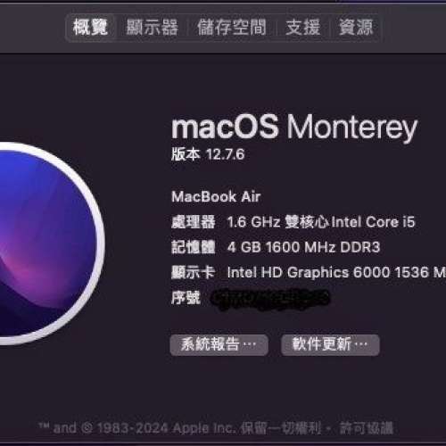 MacBook Air 13吋 2015年 128GB