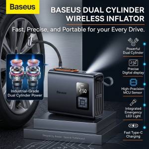 Baseus - Ultra Fast Twin Cylinder Tire Inflator ** FAST * 22缸雙泵