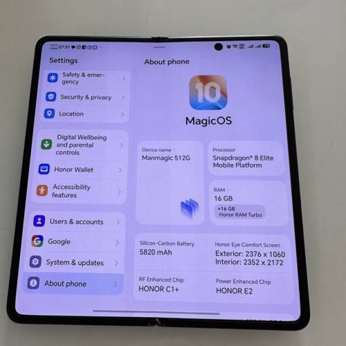 Honor magic V5  16+512G (Not duo huawei vivo)