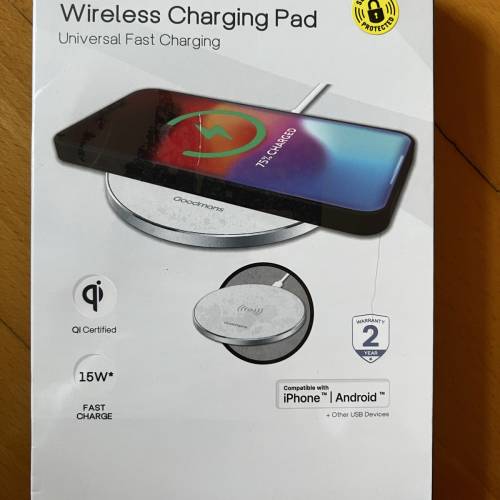 【全新未拆】Goodmans 15W 萬用無線快速充電板 Qi認證 iPhone / Android 適用