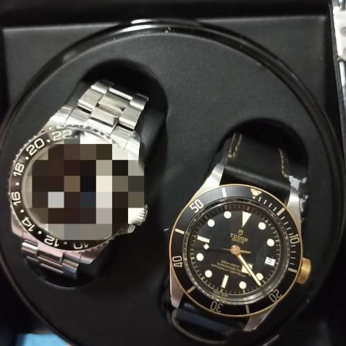 Tudor 79733N-LSFS 鋼金黑面皮帶 (碧咸)（高時單/大滿貫連未用布帶）