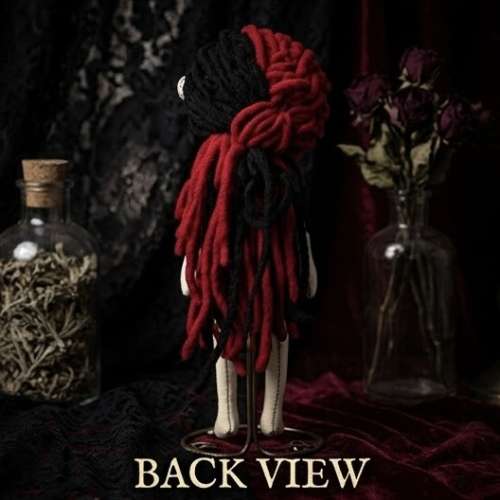 睇下文‼️Gothic Dark Aesthetic Plush Doll (30cm) &ndash; Crimson Red & Black 哥德...