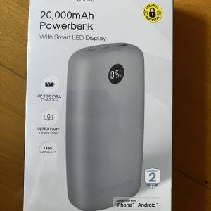 【全新未拆封】Goodmans 20,000mAh 大容量行動電源 附智能LED電量顯示