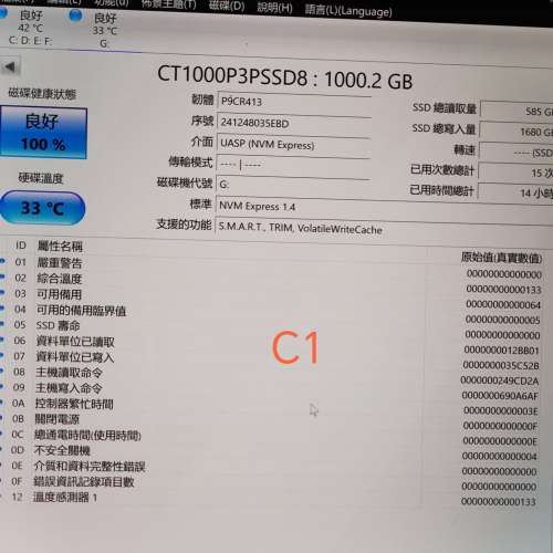 Crucial P3十1TB PIIe 4.0 NVMe M.2 SSD