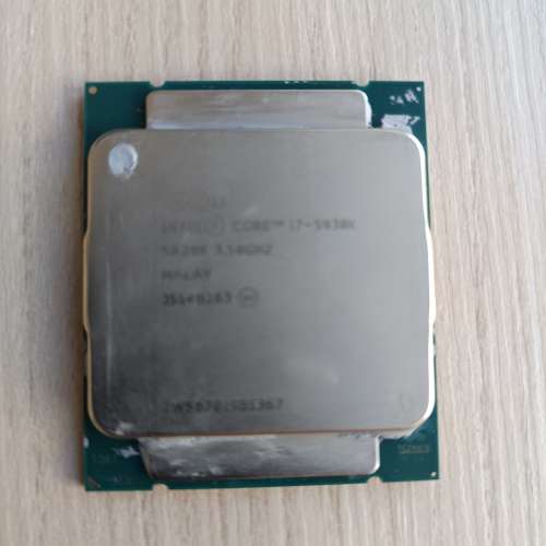 Intel I7 5820K CPU 運作正常