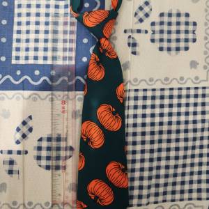 綠色南瓜印花拉鍊領帶 28cm Green pumpkin print zip-up necktie 28cm