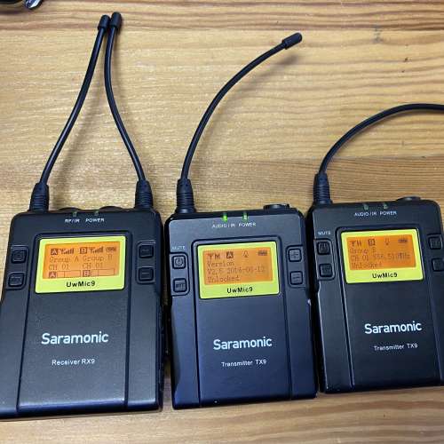Saramonic 楓笛 UwMic9 一拖二 UHF 無線領夾式麥克風系統
