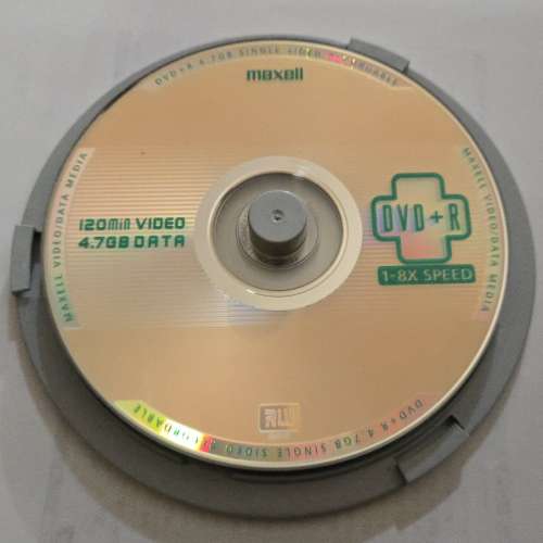 Maxell DVD+R 6片 加 2片TDK DVD-R, 4.7GB 空白光碟, 共 8片 DVD-R HK$10
