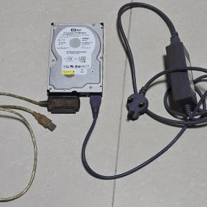 Western Digital WD 3.5吋外置硬碟連火牛及連接線; WD Caviar hard drive 操作正常...