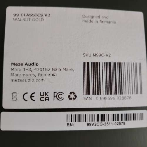 🤘第二代 MEZE AUDIO 99 Classics 2nd Gen 原木，頭戴封閉式耳機，幾個月前買，有保...