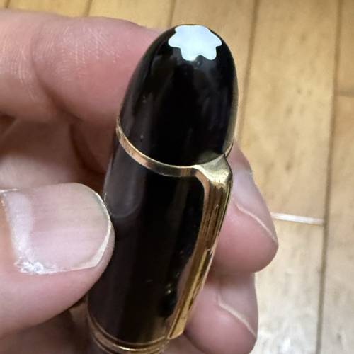 【經典收藏】萬寶龍 Montblanc 149 墨水筆 18K中白尖 (約1990年代初/黃銅活塞) 連原...