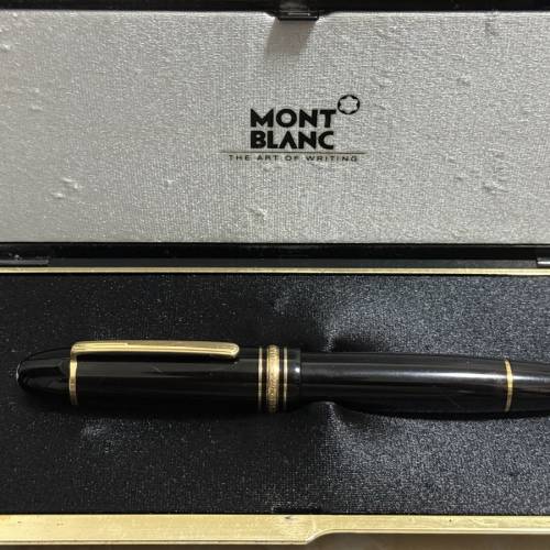 【經典收藏】萬寶龍 Montblanc 149 墨水筆 18K中白尖 (約1990年代初/黃銅活塞) 連原...