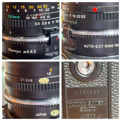 Mamiya M645 1000s body + C 150mm f/3.5 N 120中片幅底片單反