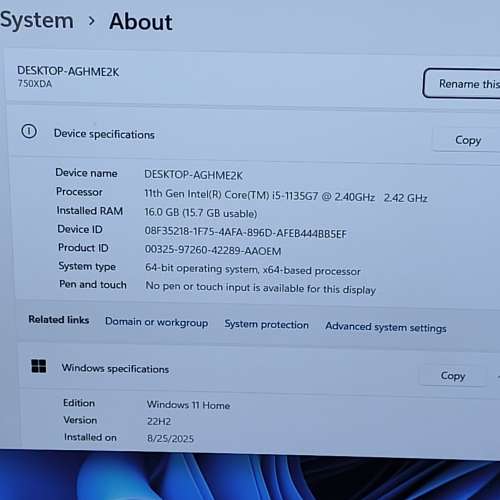 Samsung galaxy book 15 (15.6"FHD/win11/intel 1135G7/16g ram/intel 512gb ssd m.2)