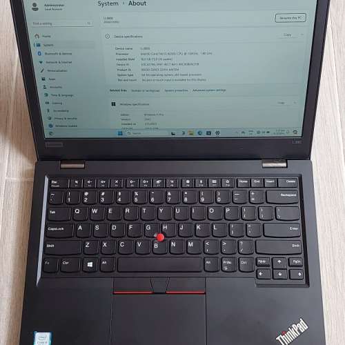 Lenovo Thinkpad L390 Intel i5-8265U 16GB ram 256/512 NVME