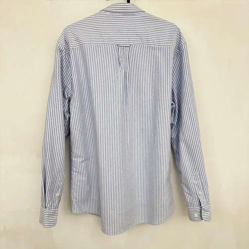 100%全新︰男裝藍白直條（Fleece內里，衫袖都有）恤衫 Size M~L - 夠哂保暖！
