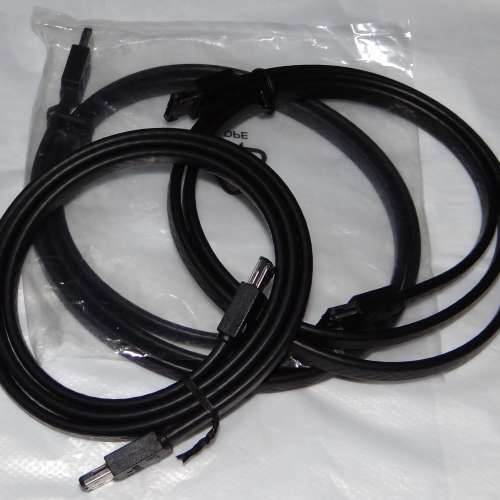 NEW eSATA Cable 1m Shielded Male To Male ; USB 3.0 Cable (1m A-Male To B-Male)