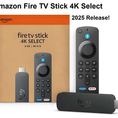 Amazon Fire TV Stick 4K Select, 2025 超高清串流媒體播放器  / 電視機棒，HDR 10+...