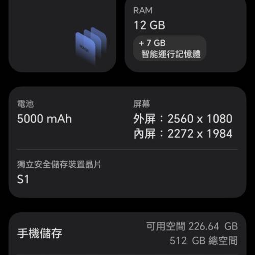 honor 榮耀 VS 12+512GB 港行